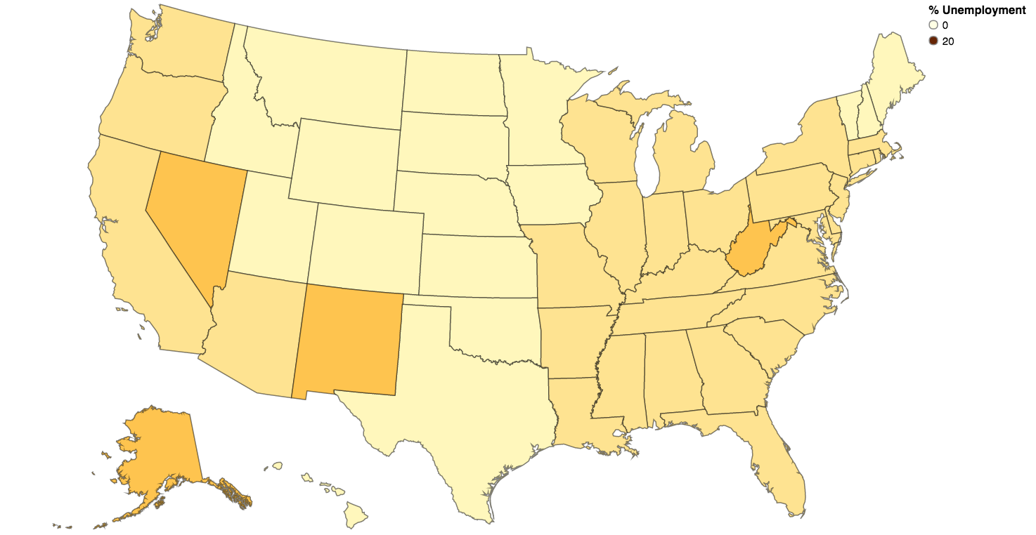 2014 Unemployment Rate by State